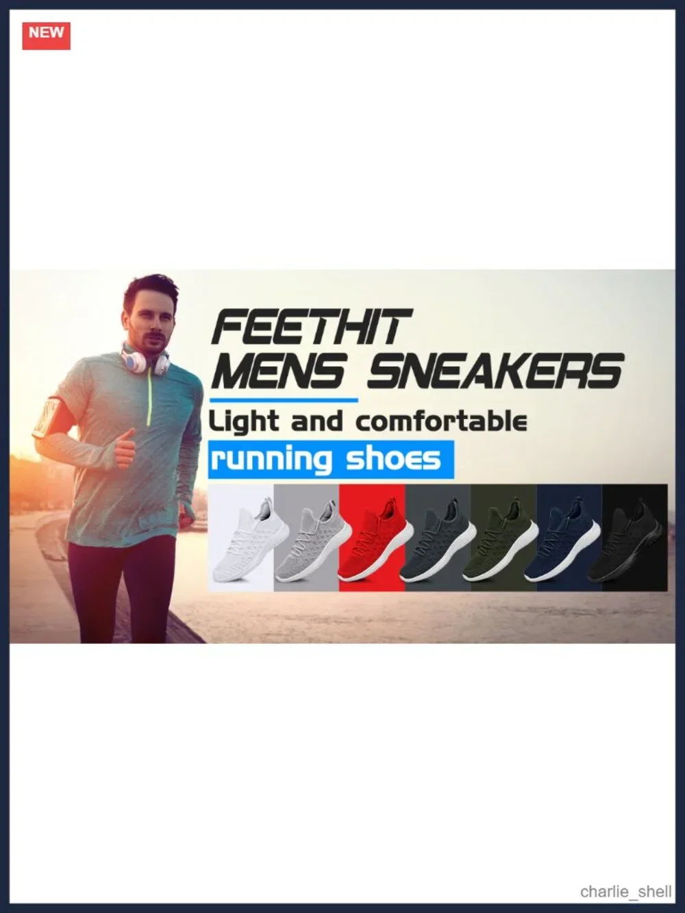 Feethit Mens Slip On Walking Shoes Breathable Lightweight Athletic Sneakers